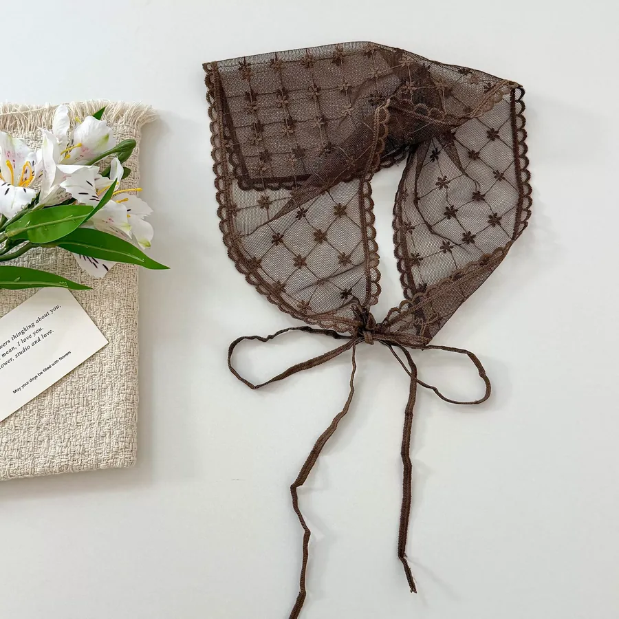 Lace Head Scarf with Triangle Shape view 7