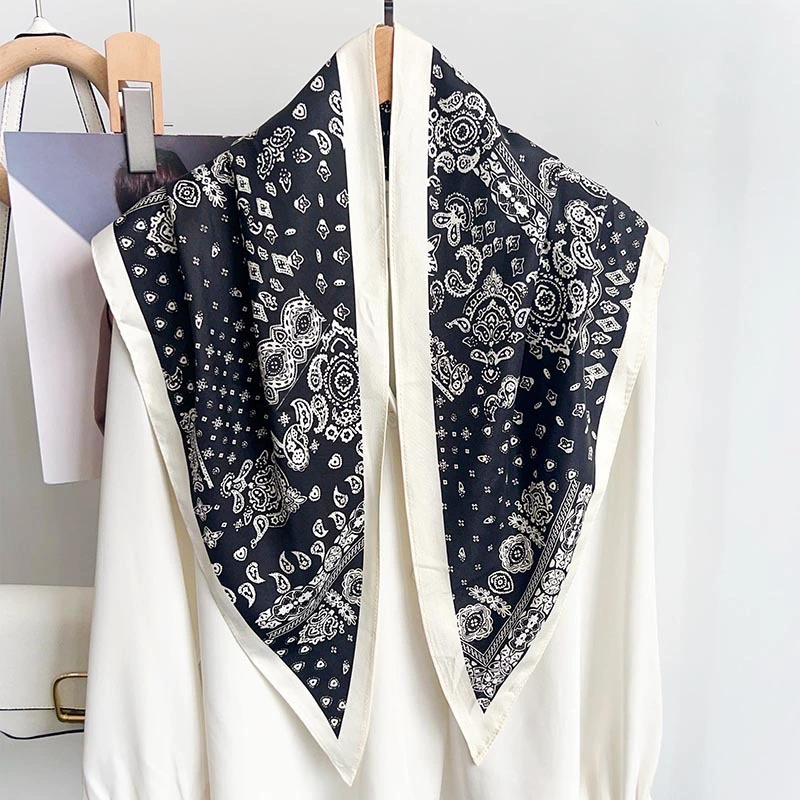 Polyester Paisley Triangle Scarf view 2