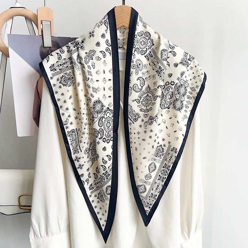Polyester Paisley Triangle Scarf view 3