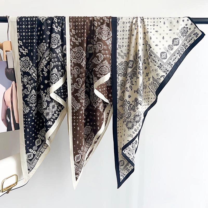 Polyester Paisley Triangle Scarf view 4