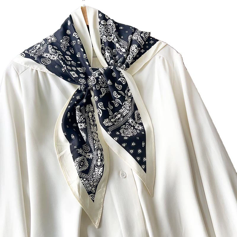 Polyester Paisley Triangle Scarf view 5