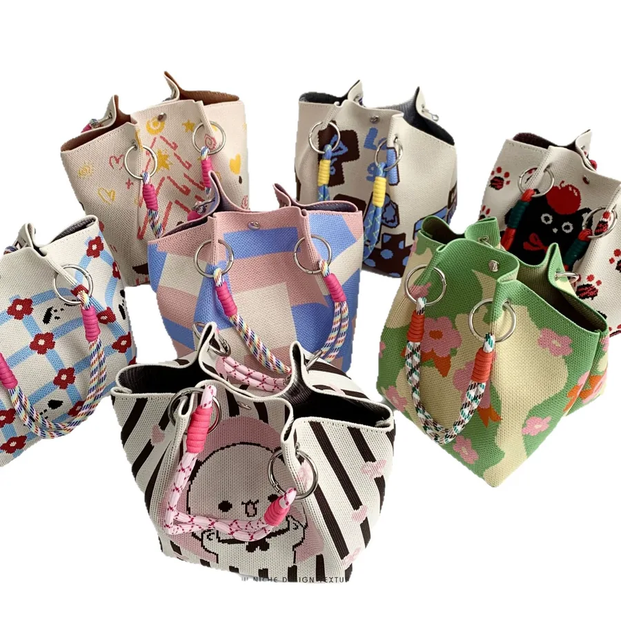 Handbag with Diamond Pattern view 5