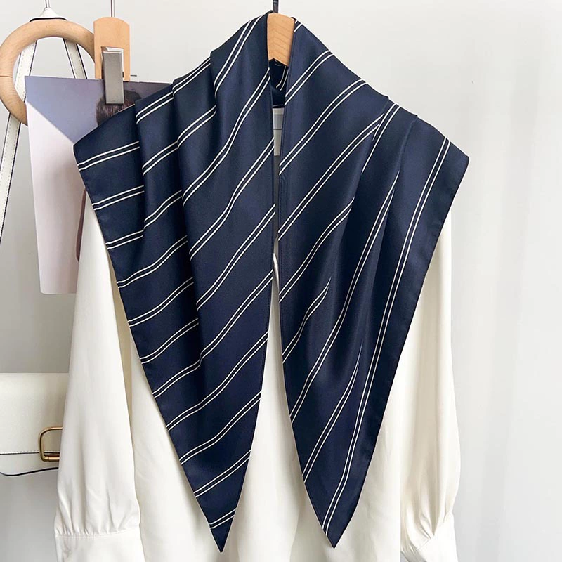 Polyester Stripe Triangle Scarf view 3