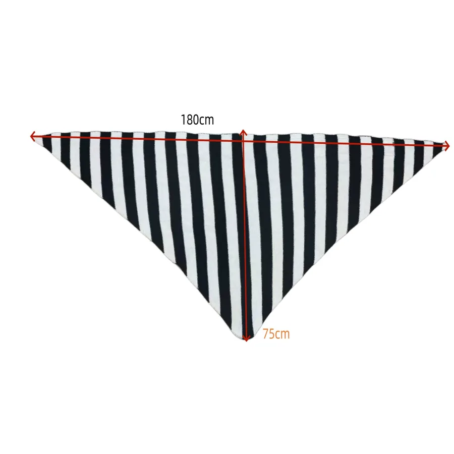 Striped Triangle Shawl view 5