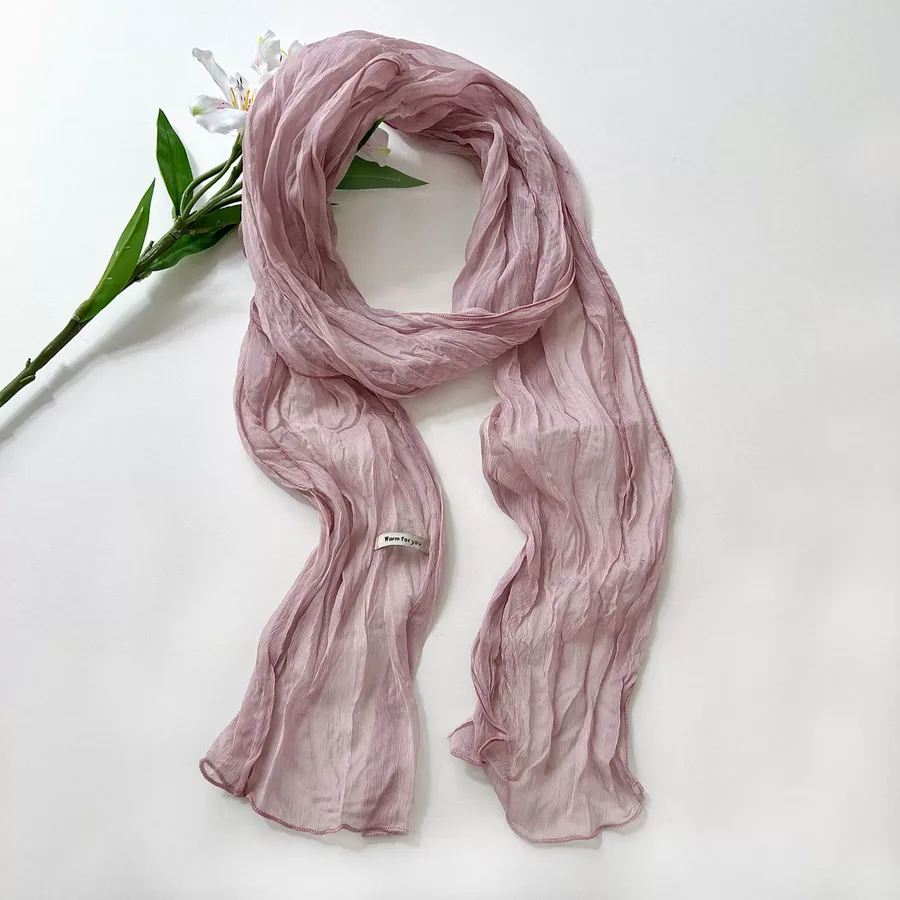 Pleated Shawl with Polka Dot view 6