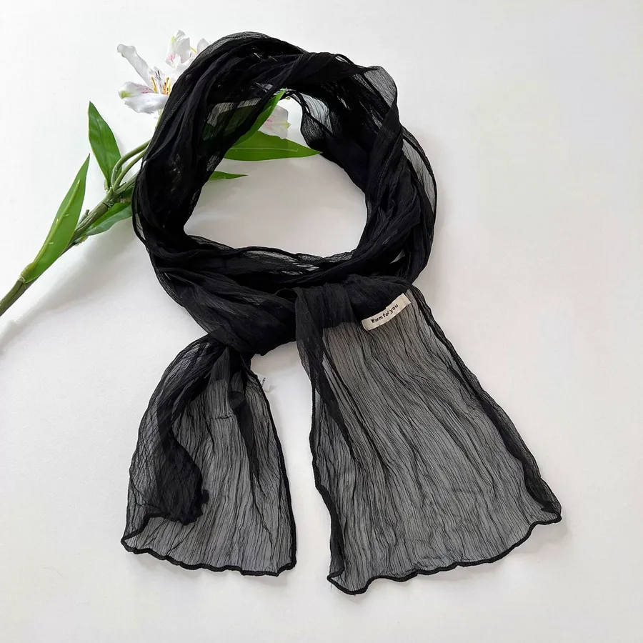 Pleated Shawl with Polka Dot view 8