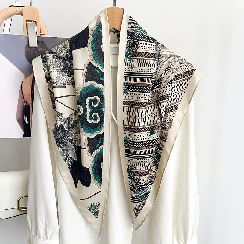 Polyester Cloud Print Triangle Scarf view 2