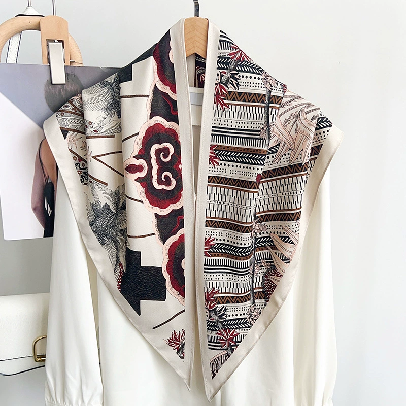 Polyester Cloud Print Triangle Scarf view 3