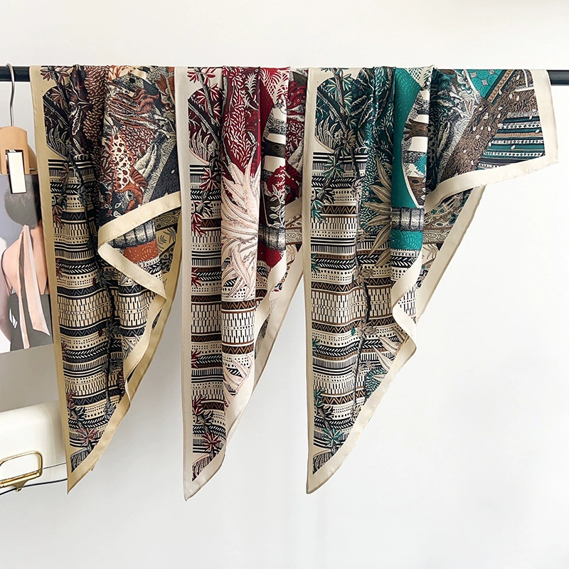 Polyester Cloud Print Triangle Scarf view 4