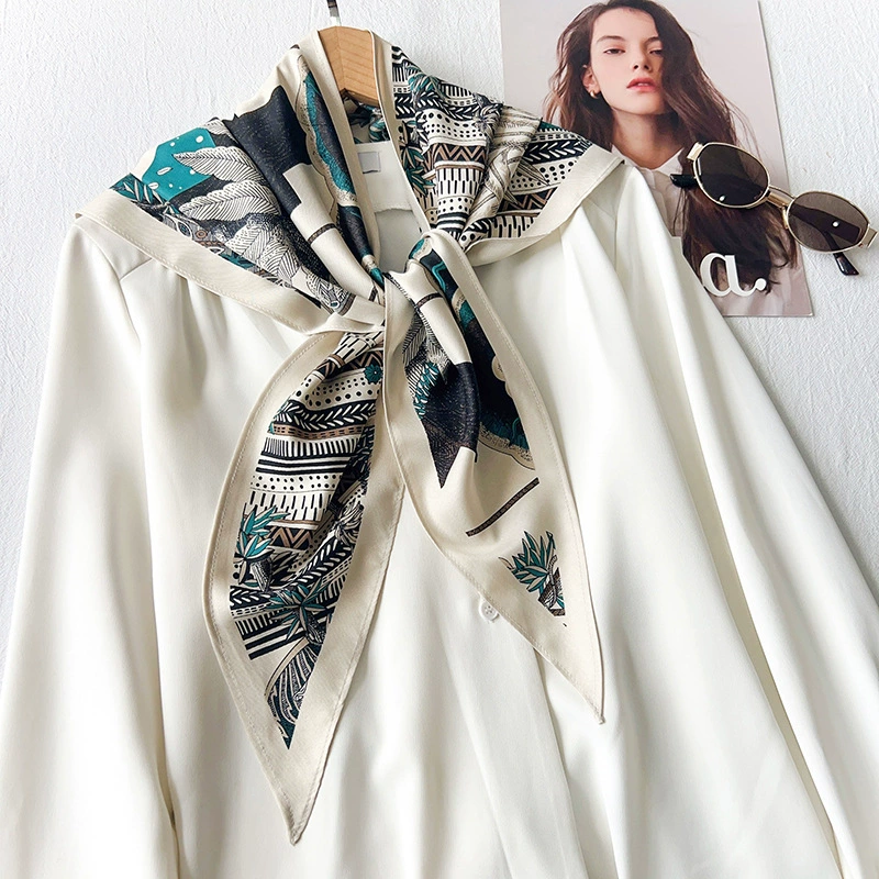 Polyester Cloud Print Triangle Scarf view 6