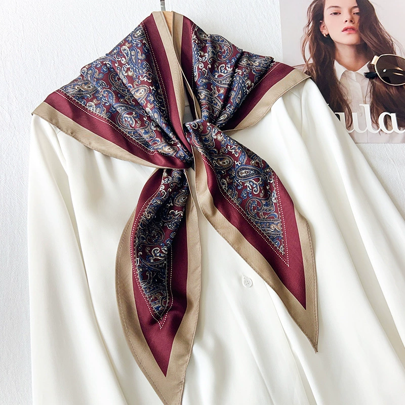 Polyester Paisley Triangle Scarf view 4