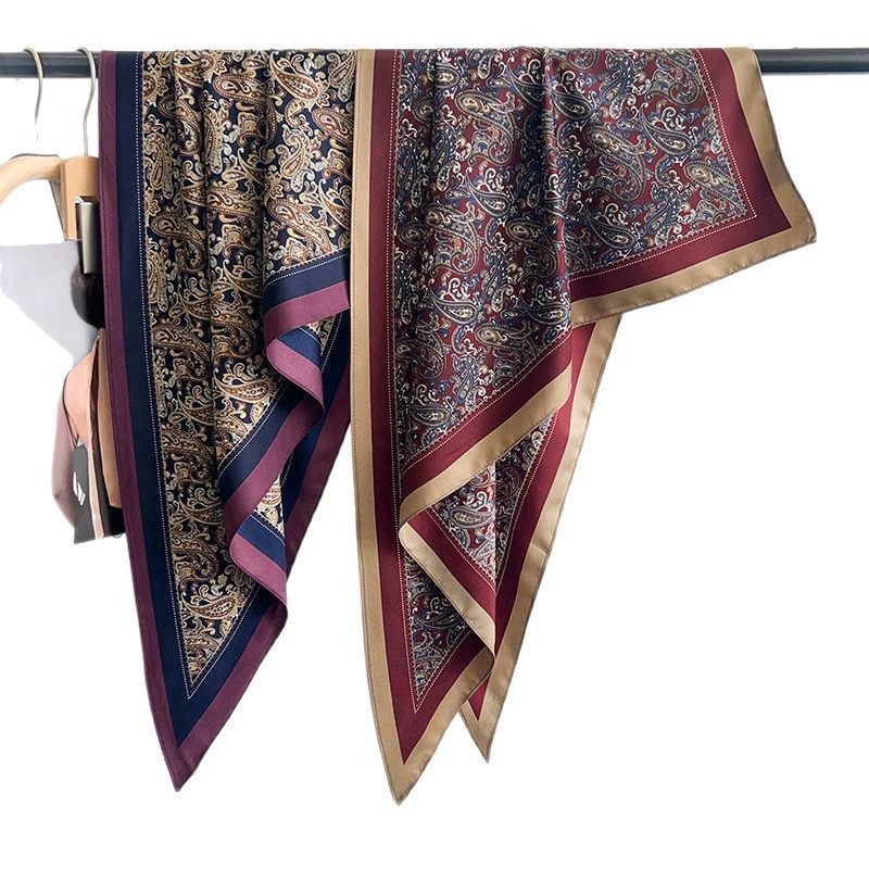 Polyester Paisley Triangle Scarf view 5