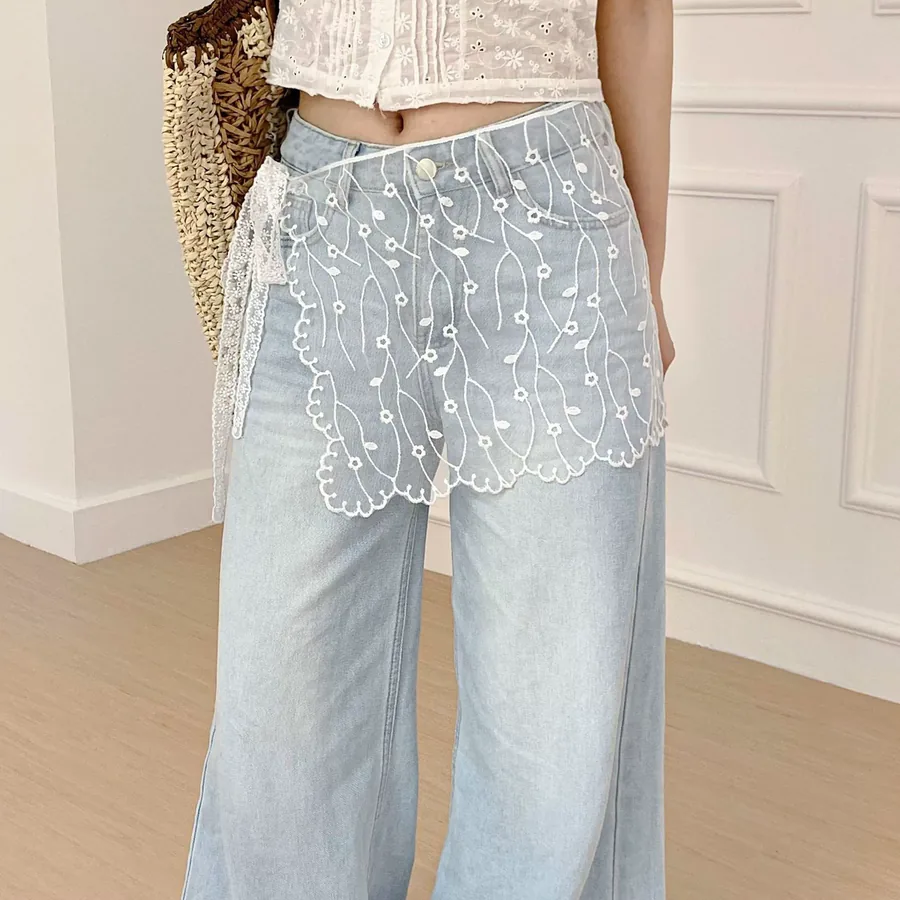 Lace Mesh Skirt Scarf view 2