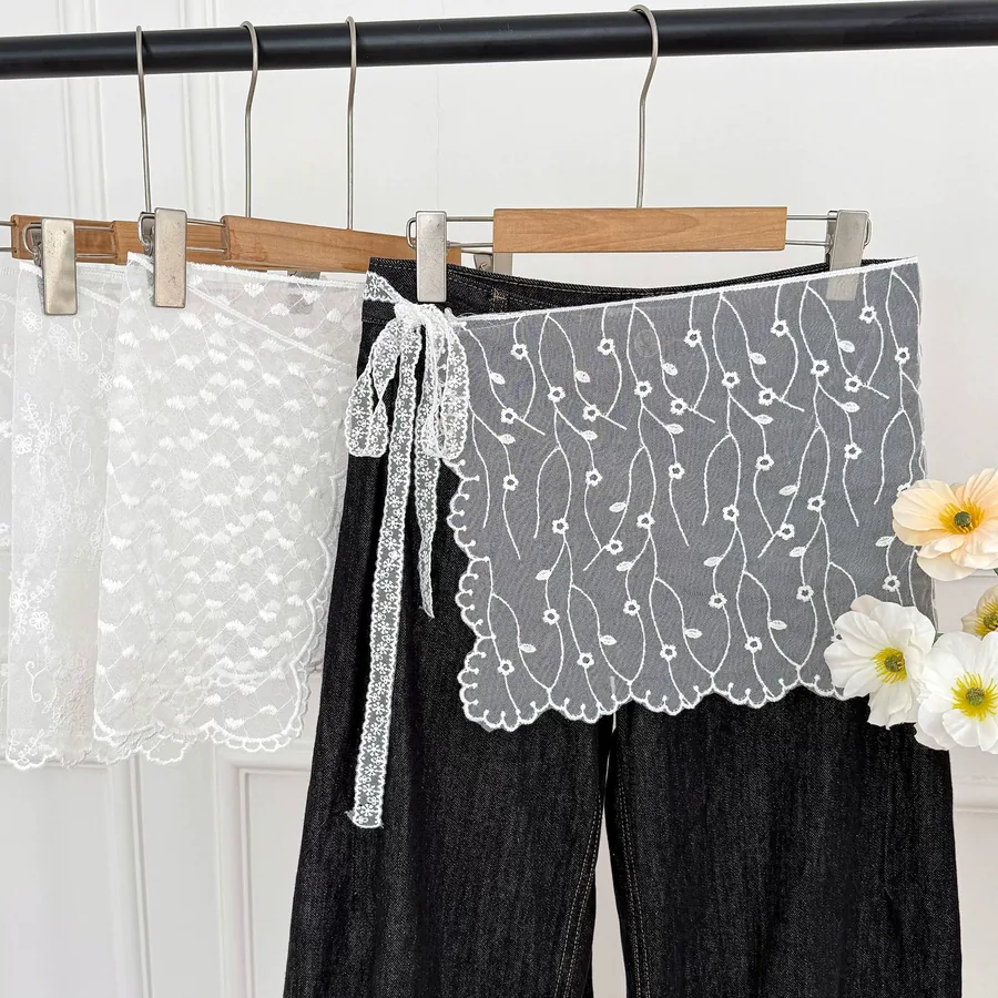 Lace Mesh Skirt Scarf view 3