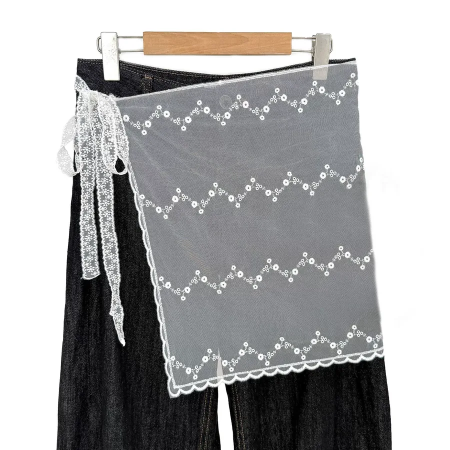 Lace Mesh Skirt Scarf view 5
