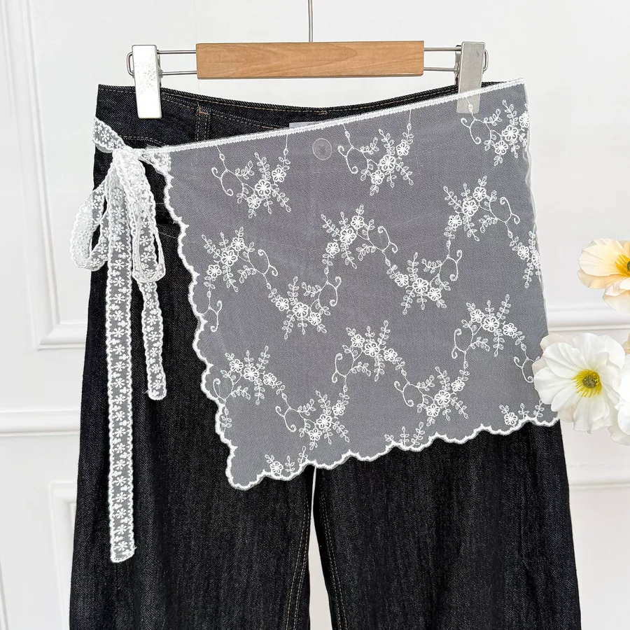 Lace Mesh Skirt Scarf view 7
