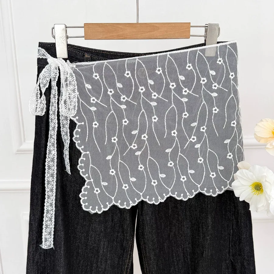 Lace Mesh Skirt Scarf view 9