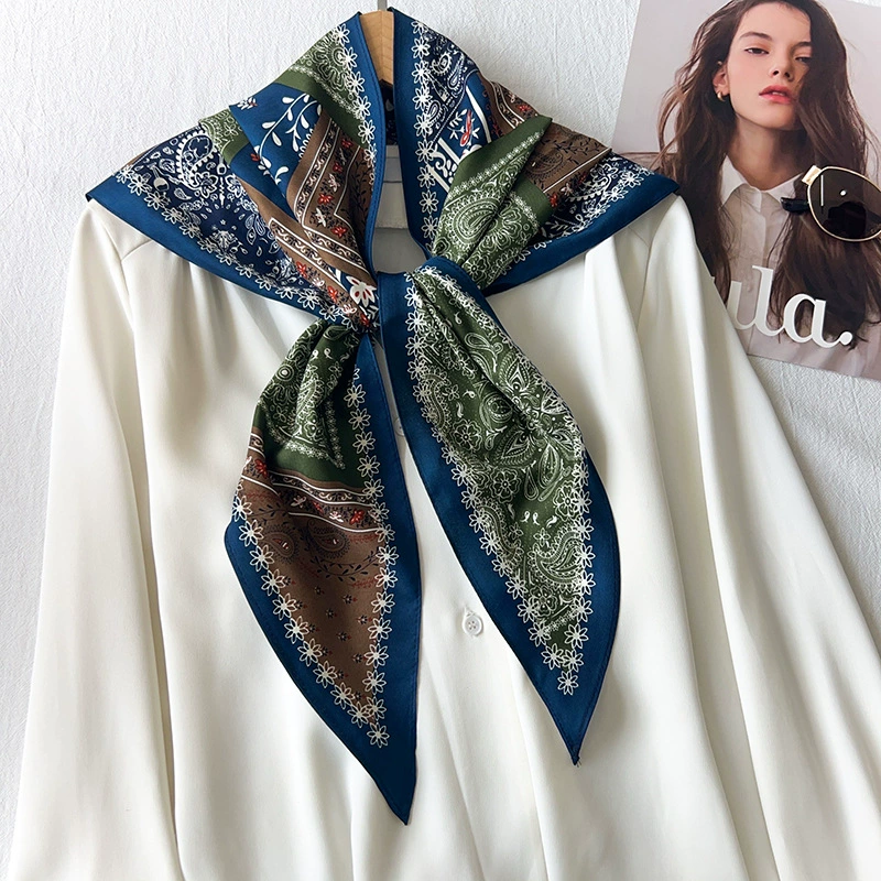 Polyester Paisley Triangle Scarf view 4