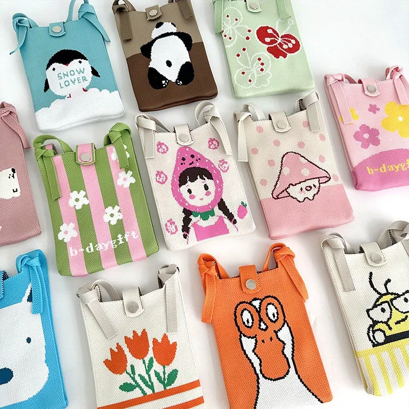 Cartoon Knitted Phone Bag view 2