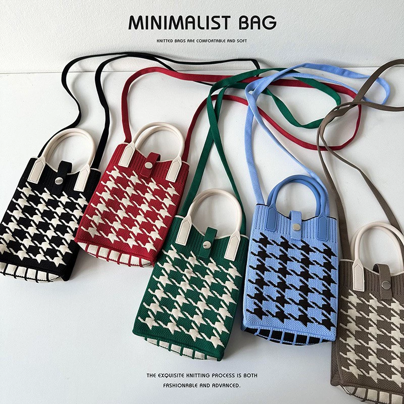 Cartoon Knitted Phone Bag view 4
