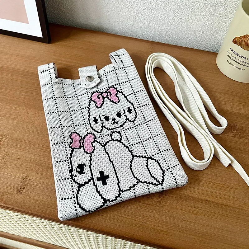 Cartoon Knitted Phone Bag view 10