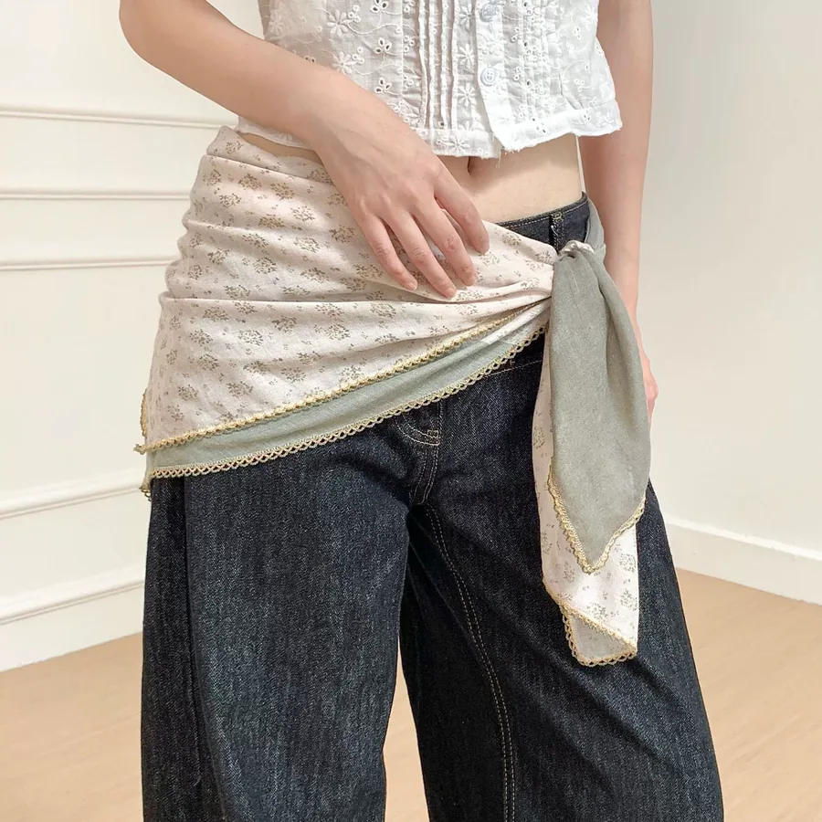 花柄コットンリネンスカーフ view 4