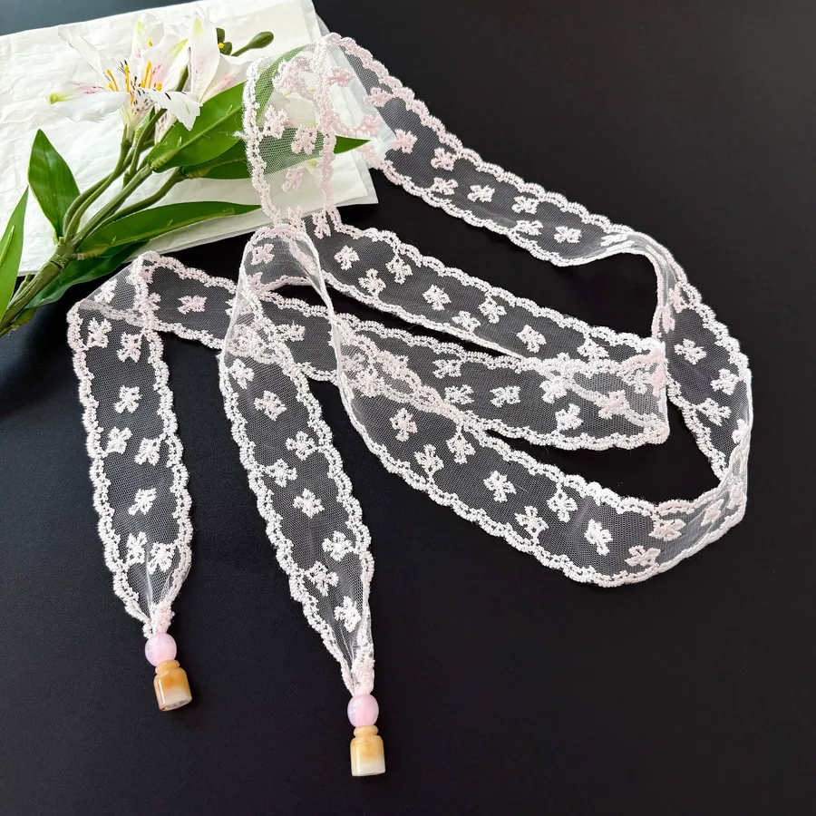 펜던트 포함 레이스 롱 스카프 view 11
