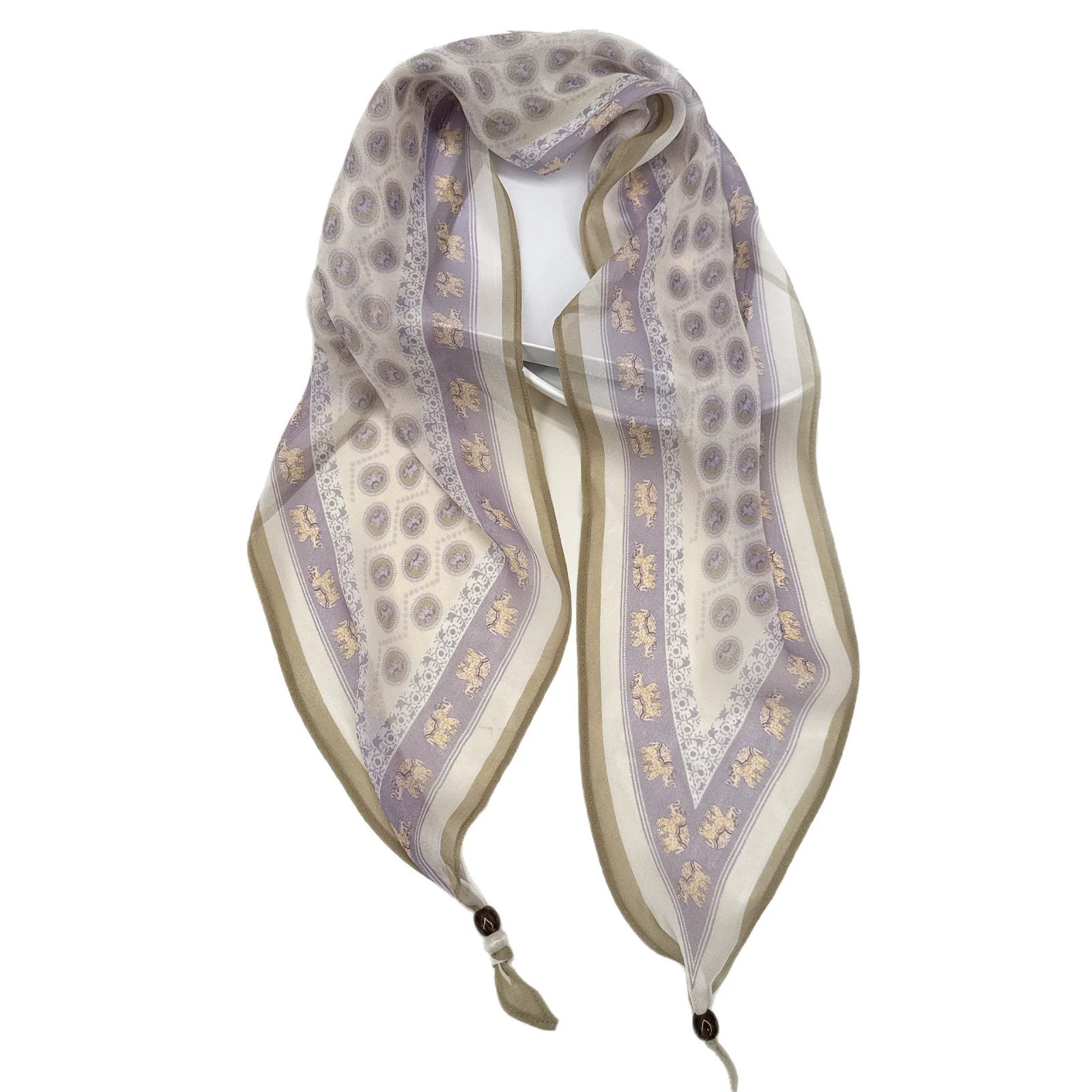 Silk Beaded Long Scarf view 5
