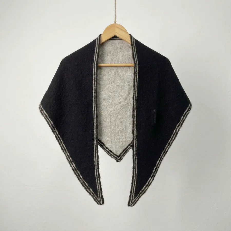 Wool Blend Triangle Scarf view 6