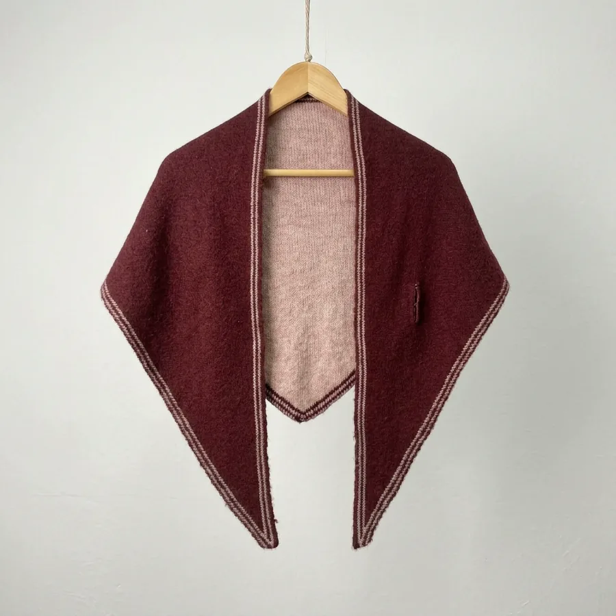Wool Blend Triangle Scarf view 9
