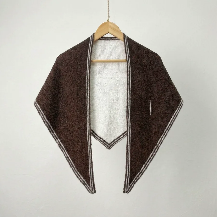 Wool Blend Triangle Scarf view 10