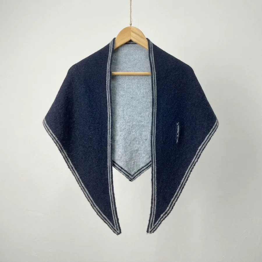 Wool Blend Triangle Scarf view 11