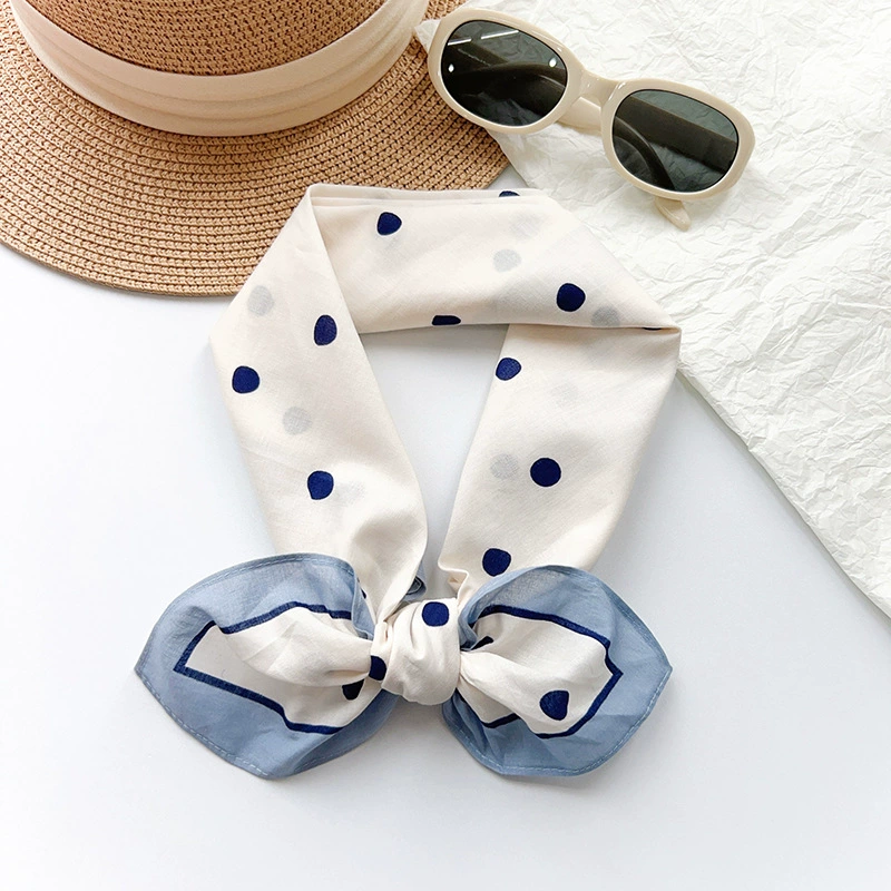 Cotton Polka Dot Square Scarf view 4