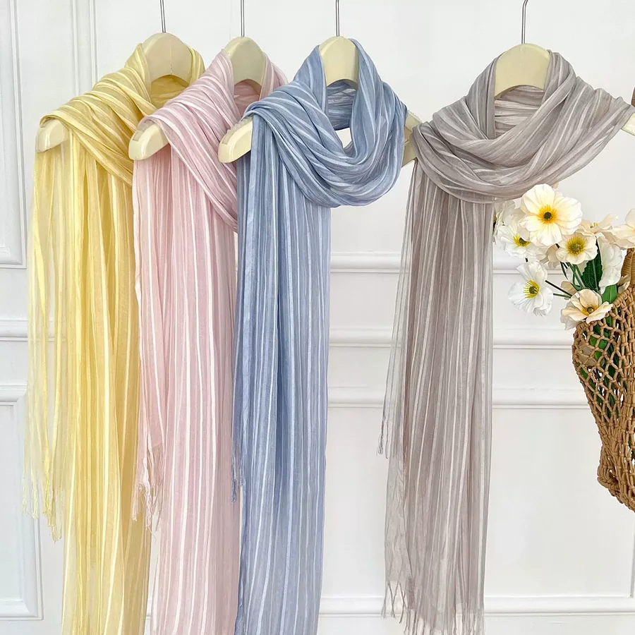 Sheer Scarf with Tassel