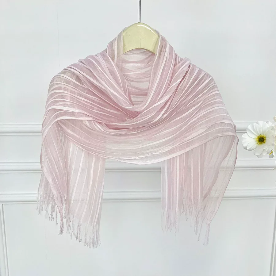 Sheer Scarf with Tassel view 6
