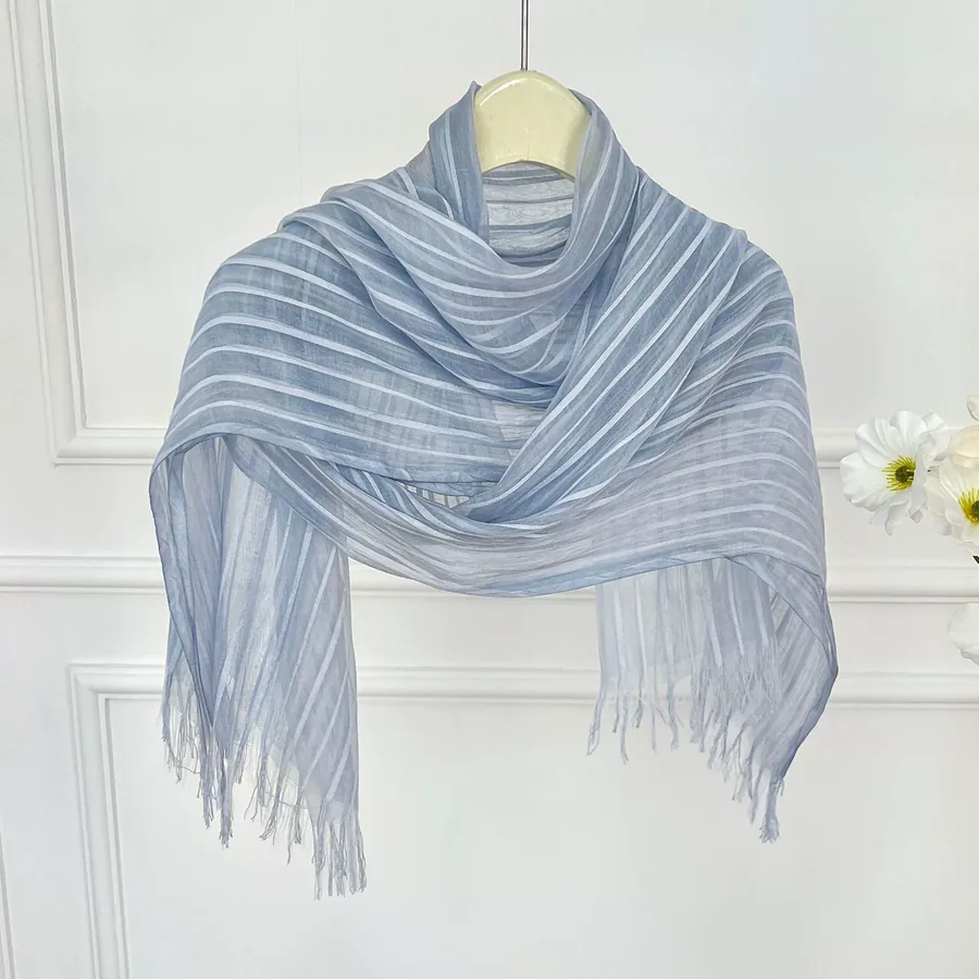 Sheer Scarf with Tassel view 8