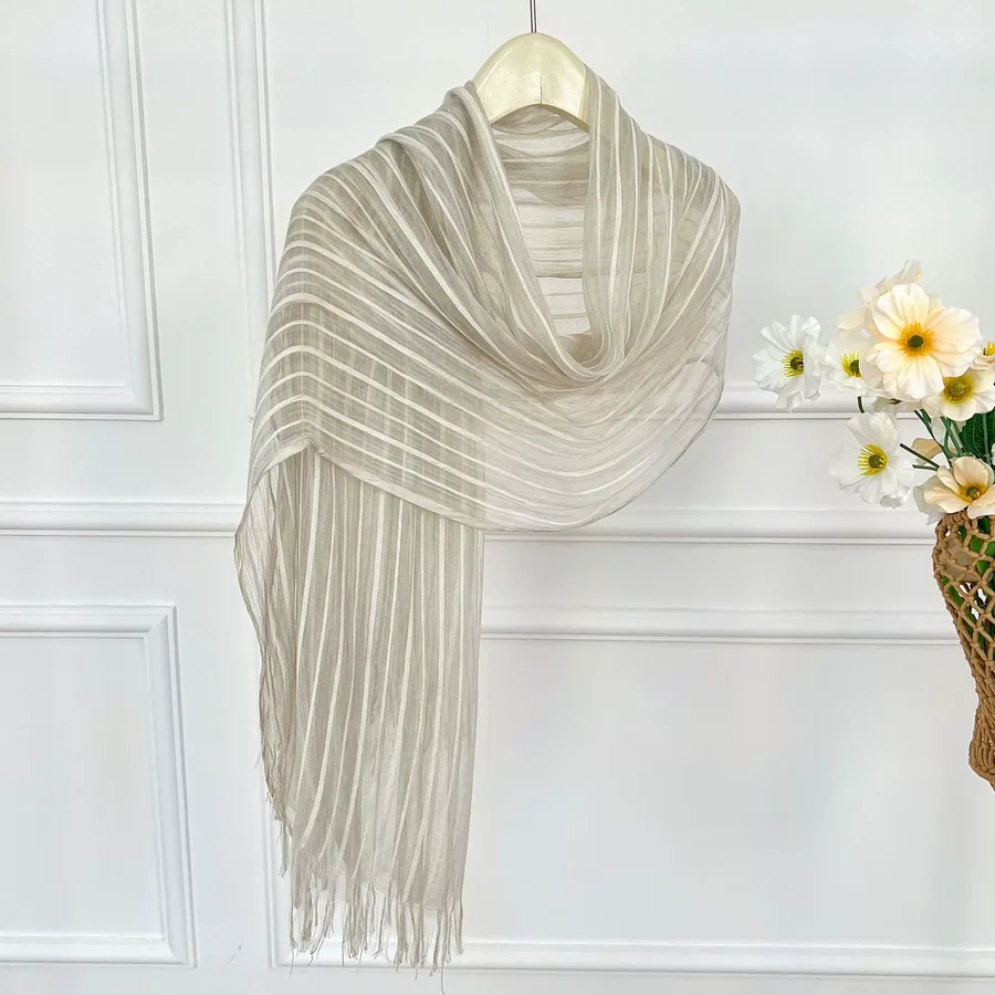 Sheer Scarf with Tassel view 10