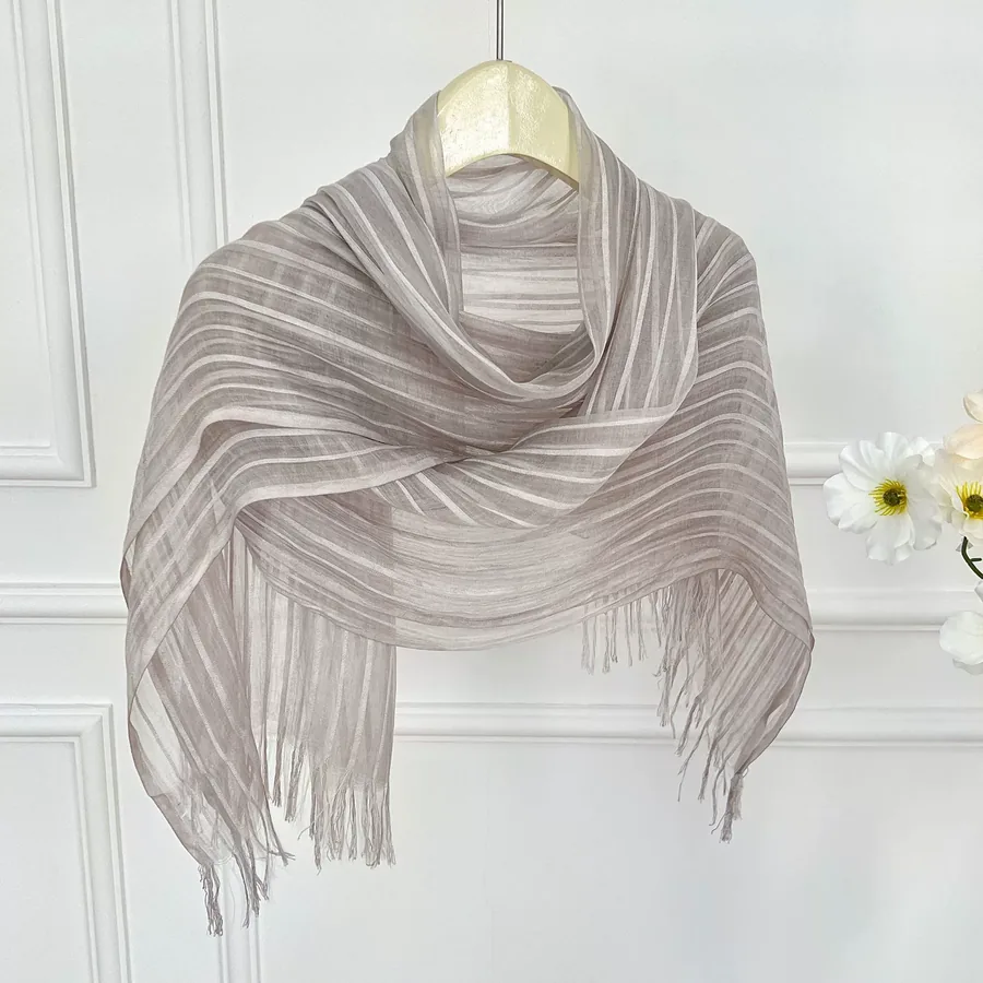 Sheer Scarf with Tassel view 11