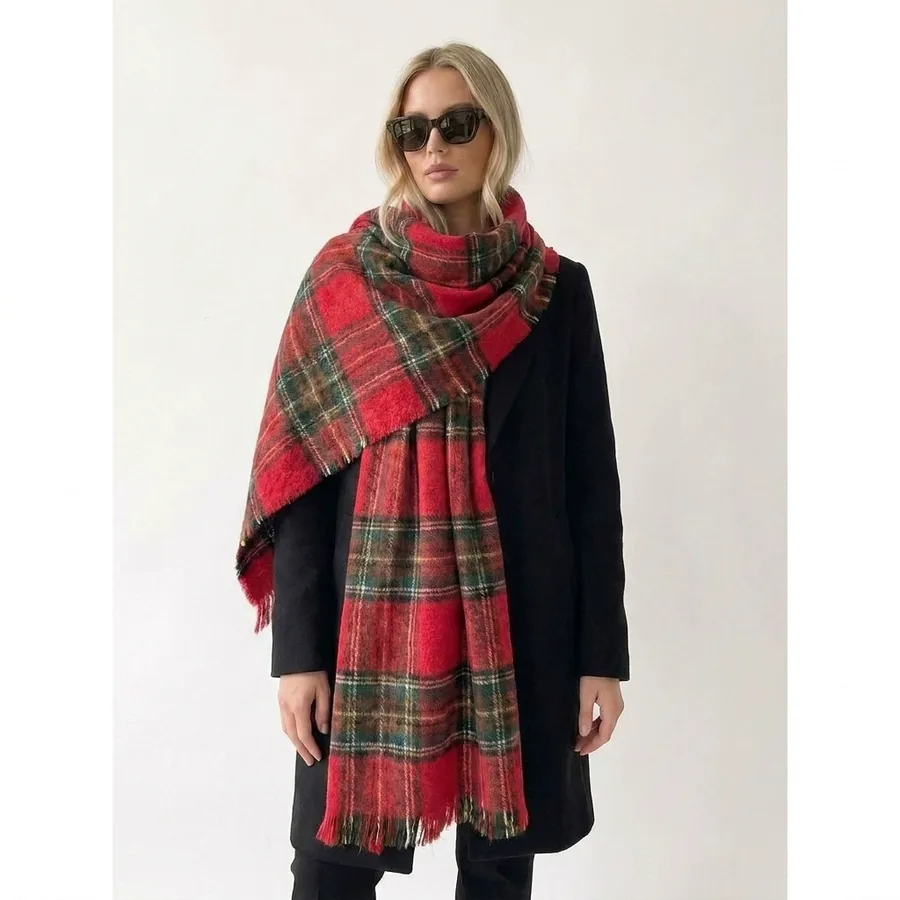 Red Plaid Scarf