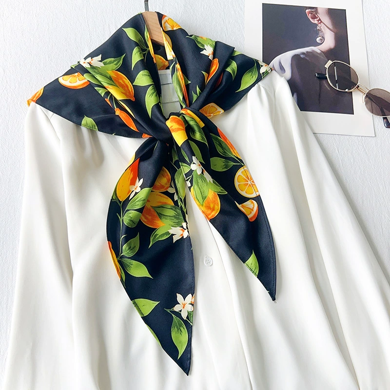 Polyester Lemon Triangle Scarf view 4