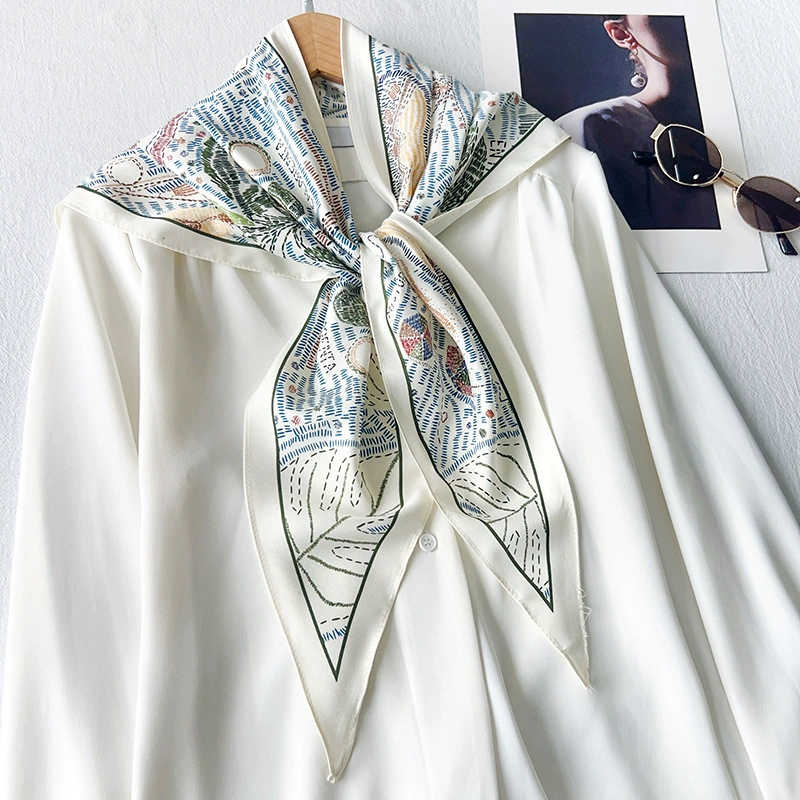 Polyester Art Print Triangle Scarf view 2