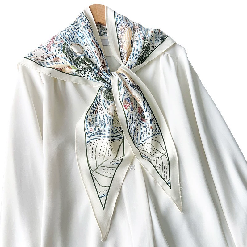 Polyester Art Print Triangle Scarf view 5