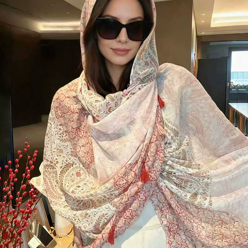 Cotton Ethnic Print Shawl