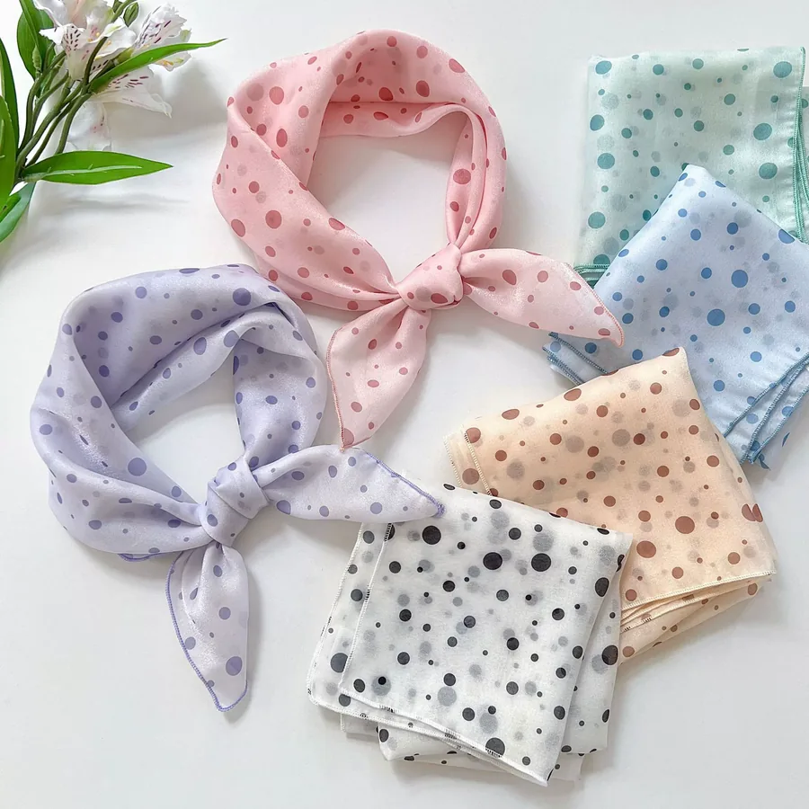 Polka Dot Square Scarf