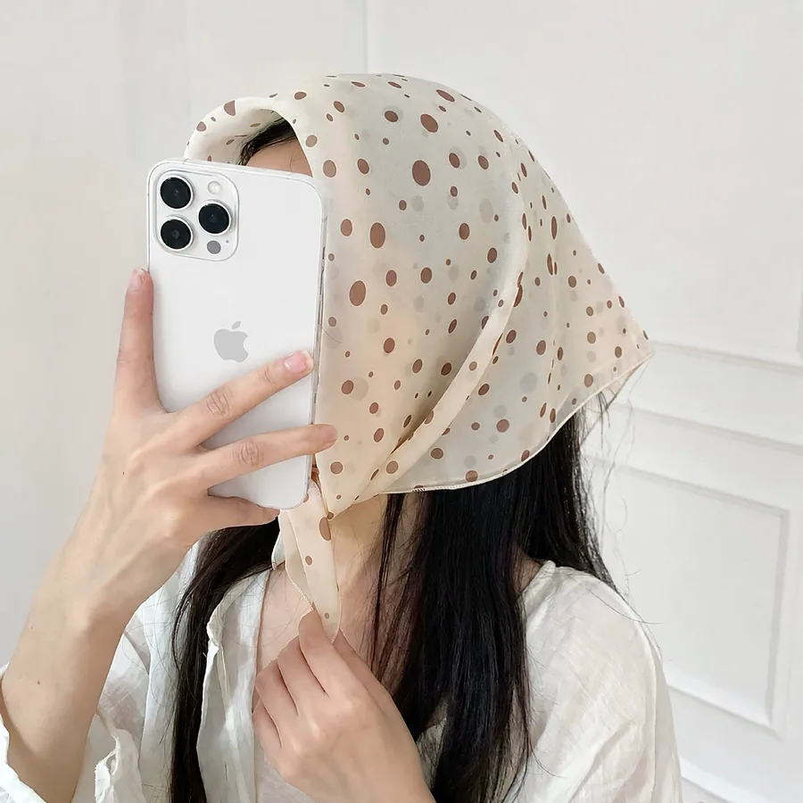 Polka Dot Square Scarf view 3