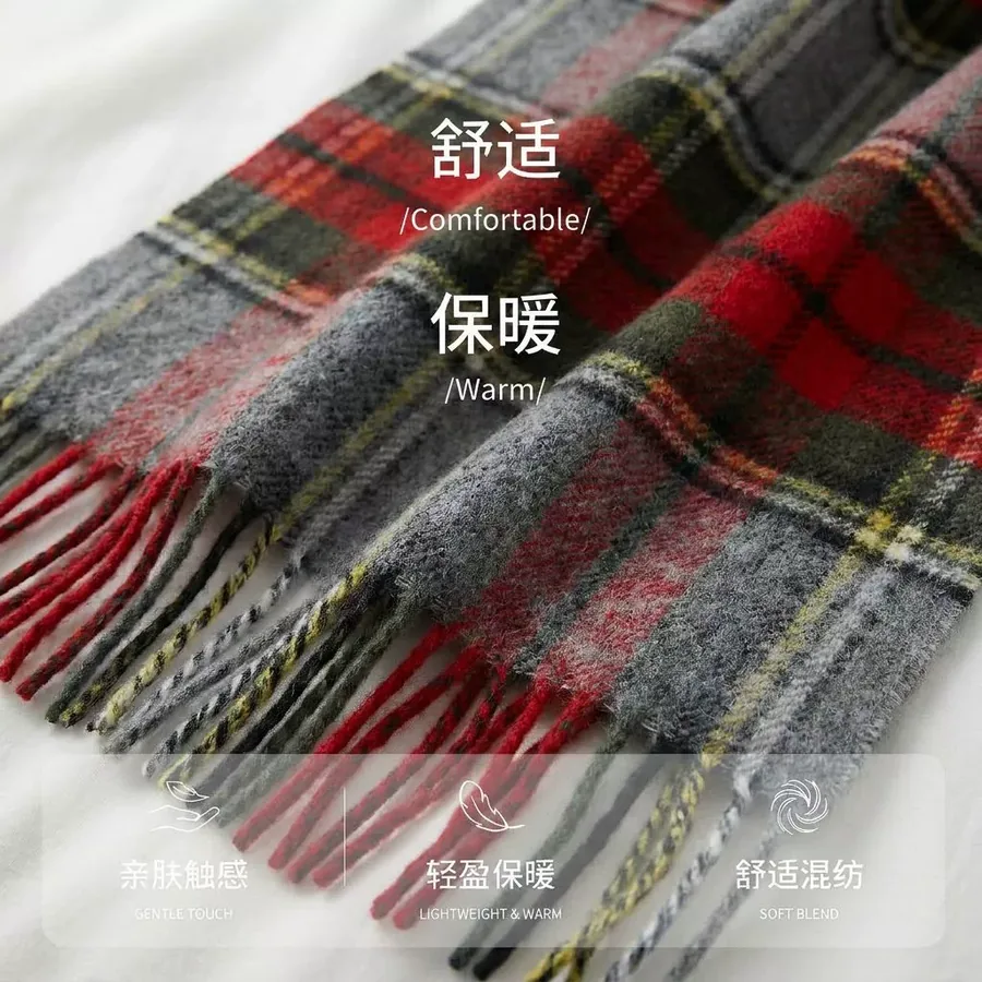 Vintage Plaid Scarf view 4