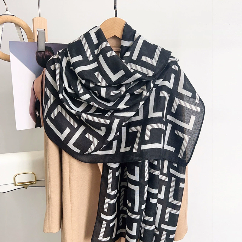 Polyester Letter Print Shawl view 4