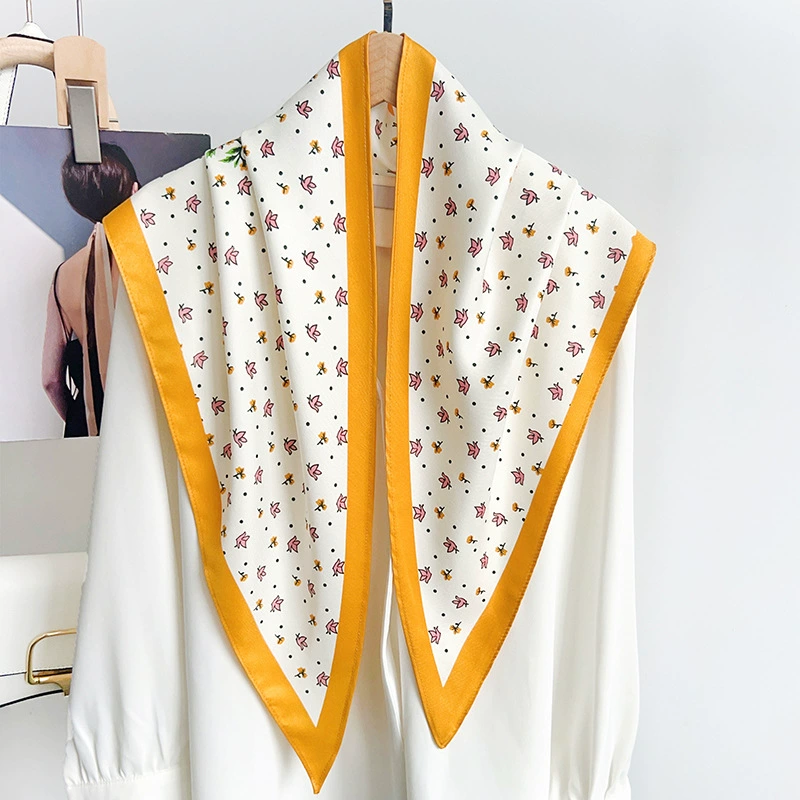 Polyester Floral Triangle Scarf