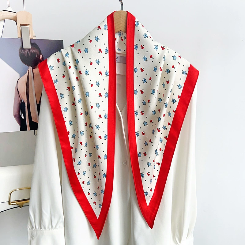 Polyester Floral Triangle Scarf view 2