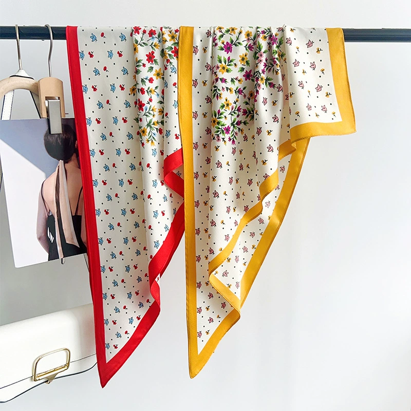 Polyester Floral Triangle Scarf view 3